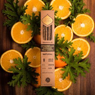 Incienso SAGRADA MADRE NATURAL Citronella, Naranja y Palo Santo